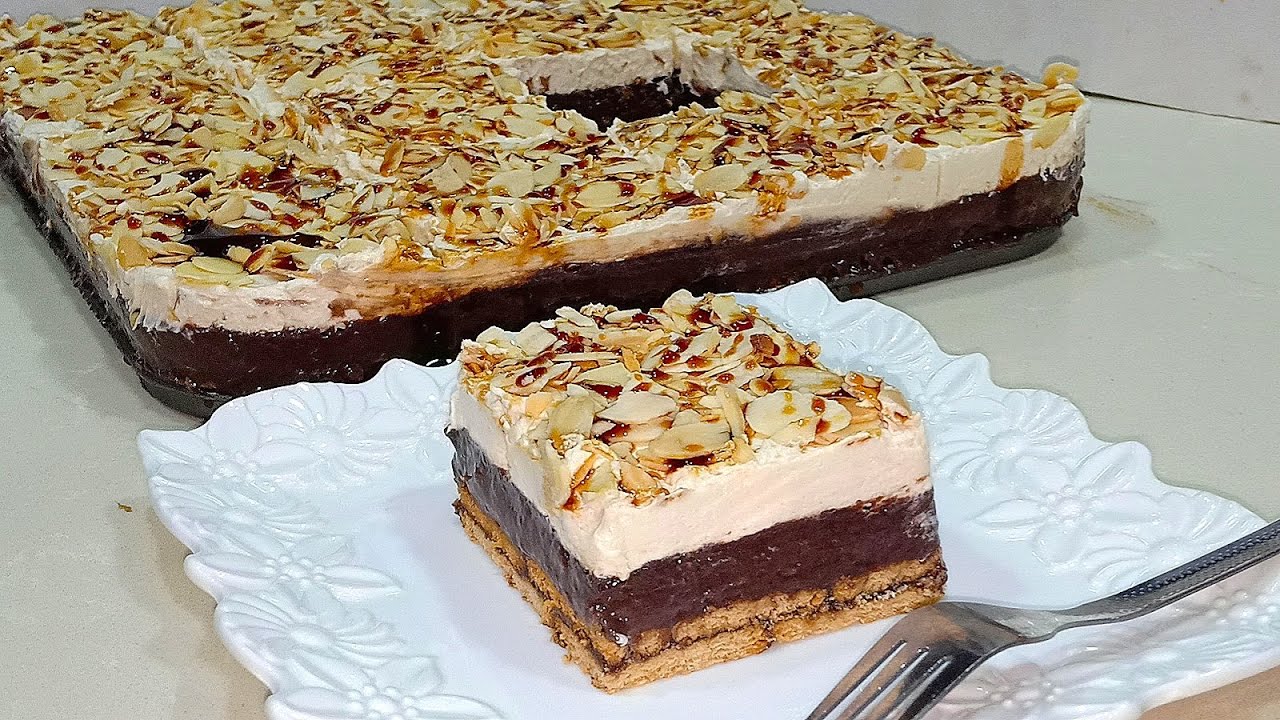 فكرة عجيبة 😋 في تحضير طورطة باردة قمة في الروعة لا تفوتكم