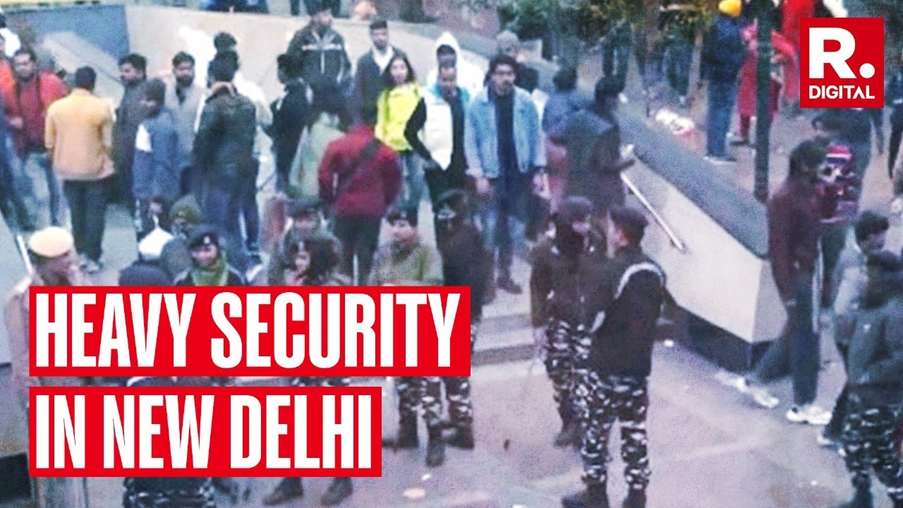 Heavy Security In Delhi's Connaught Place Ahead Of New Year Celebrations