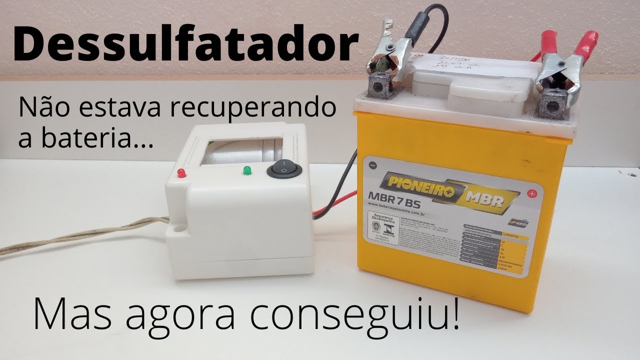 Esta bateria o dessulfatador NÃO ESTAVA CONSEGUINDO recuperar. Agora conseguiu!