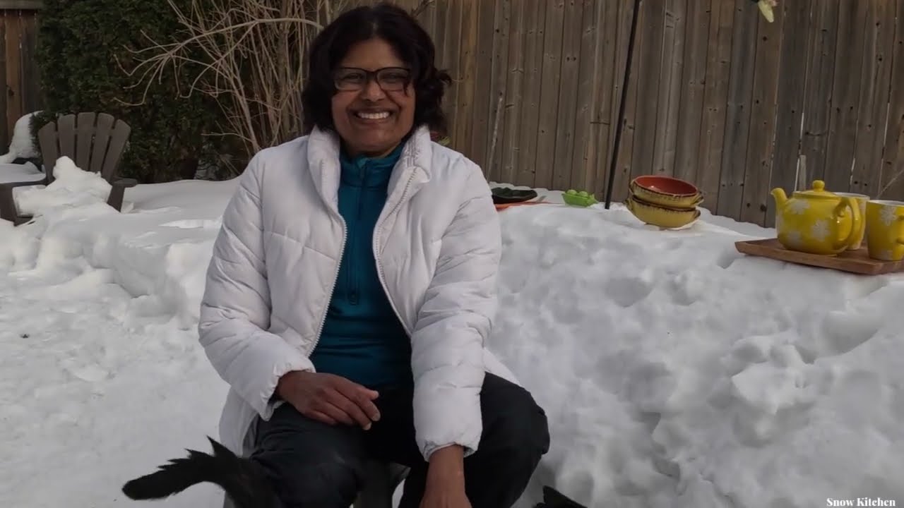 හිම අතර ඔම්ලට් එකක් Snow Kitchen Omelette in Winter