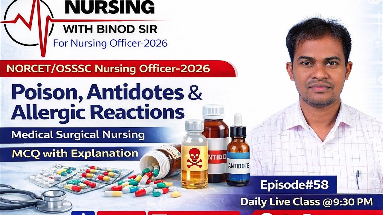 Antidotes for Poisoning & Allergic Reaction | Nursing Exams