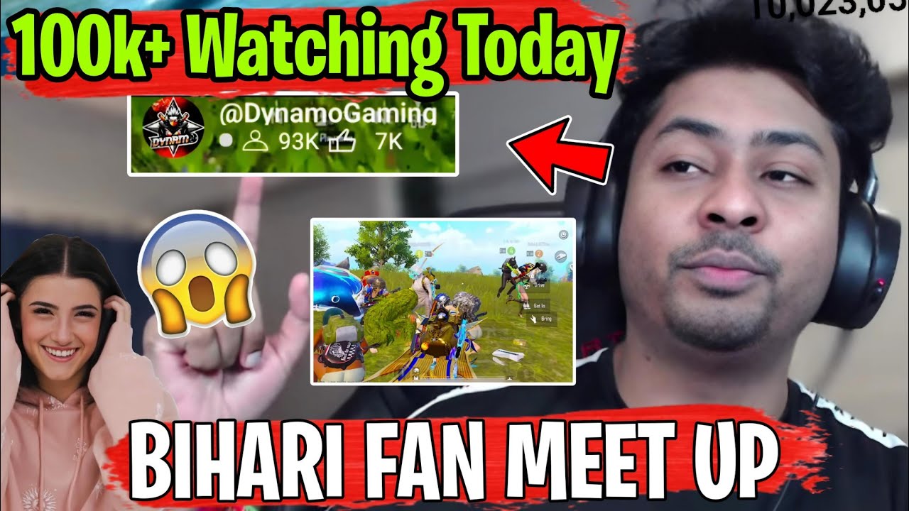 Dynamo 100k live watching😨🚨 Bot or Real meetup with cute fan