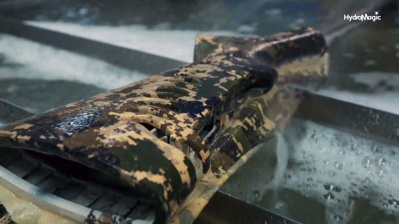Καραμπίνα, Σχέδιο Ψηφιακό Καμουφλάζ - Procces of hydrodipping (Hydromagic Υδροβαφές)