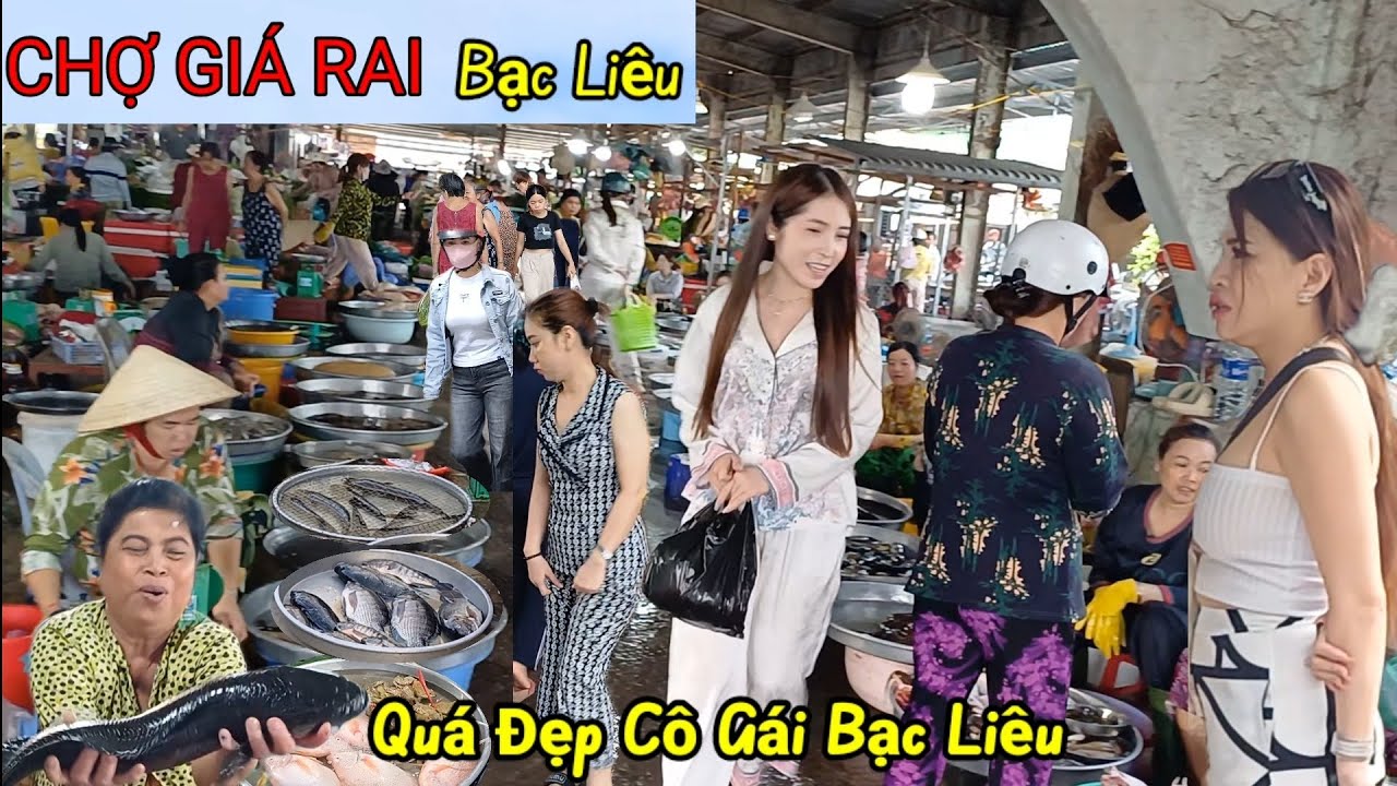Gặp Cô gái đẹp Hút Hồn tại Chợ Giá Rai - Bạc Liêu, bà con ai cũng than mua bán ế
