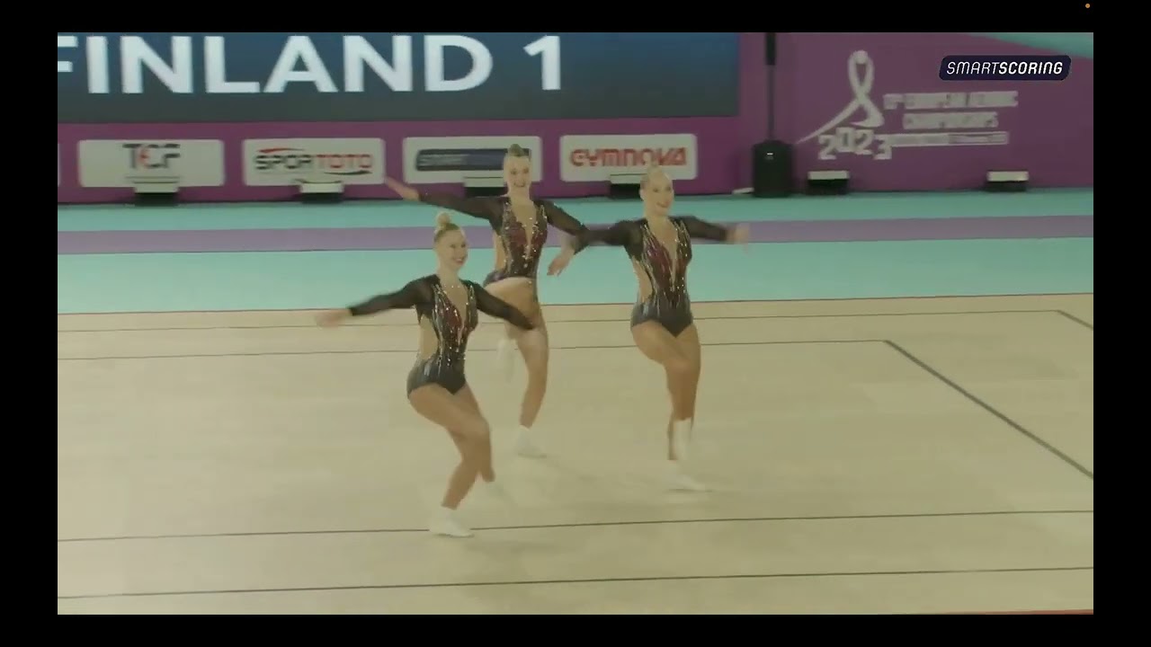 Finland 1 (FIN) - 2023 European Championships in Aerobic Gymnastics,  Trio Qualifications - seniors