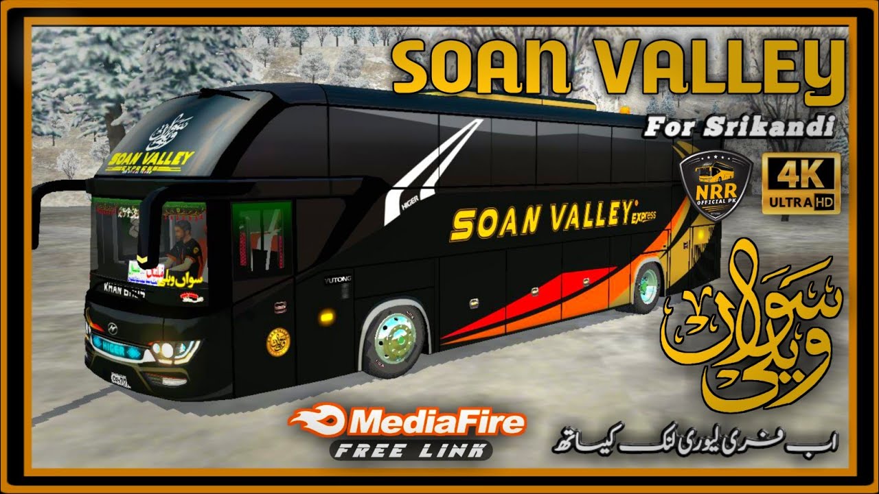 Soan Valley HIGER Free HD Livery || Soan Valley Khan Bro || Bussid Liveries || Srikandi Skins || NRR