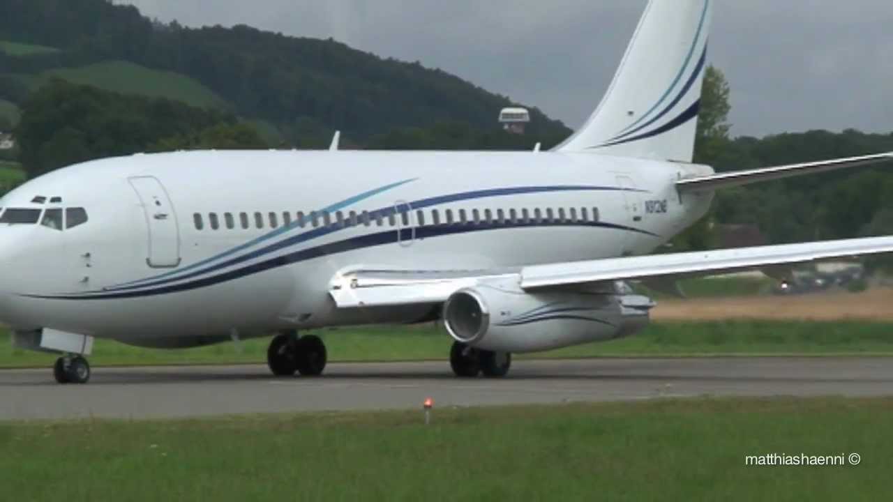 Boeing 737-200 taking off in Berne!