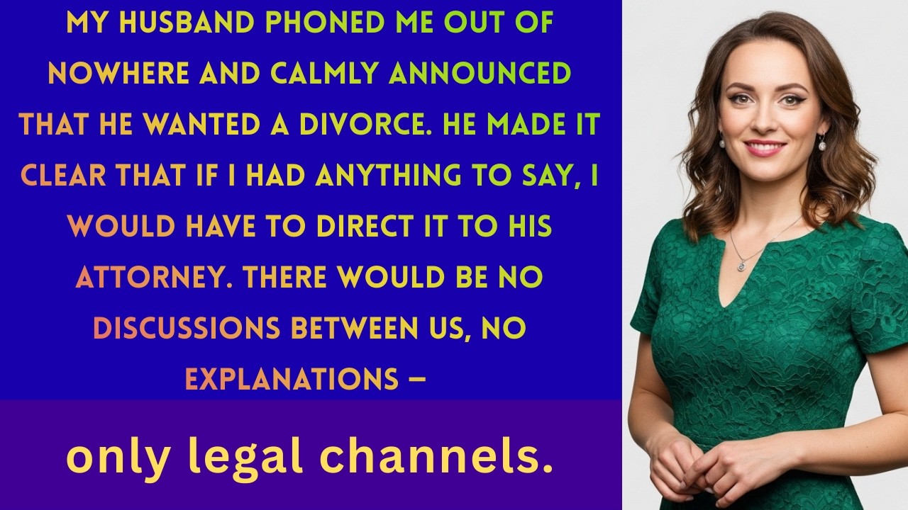 My husband asked for a divorce and told me to contact his lawyer, so I did.