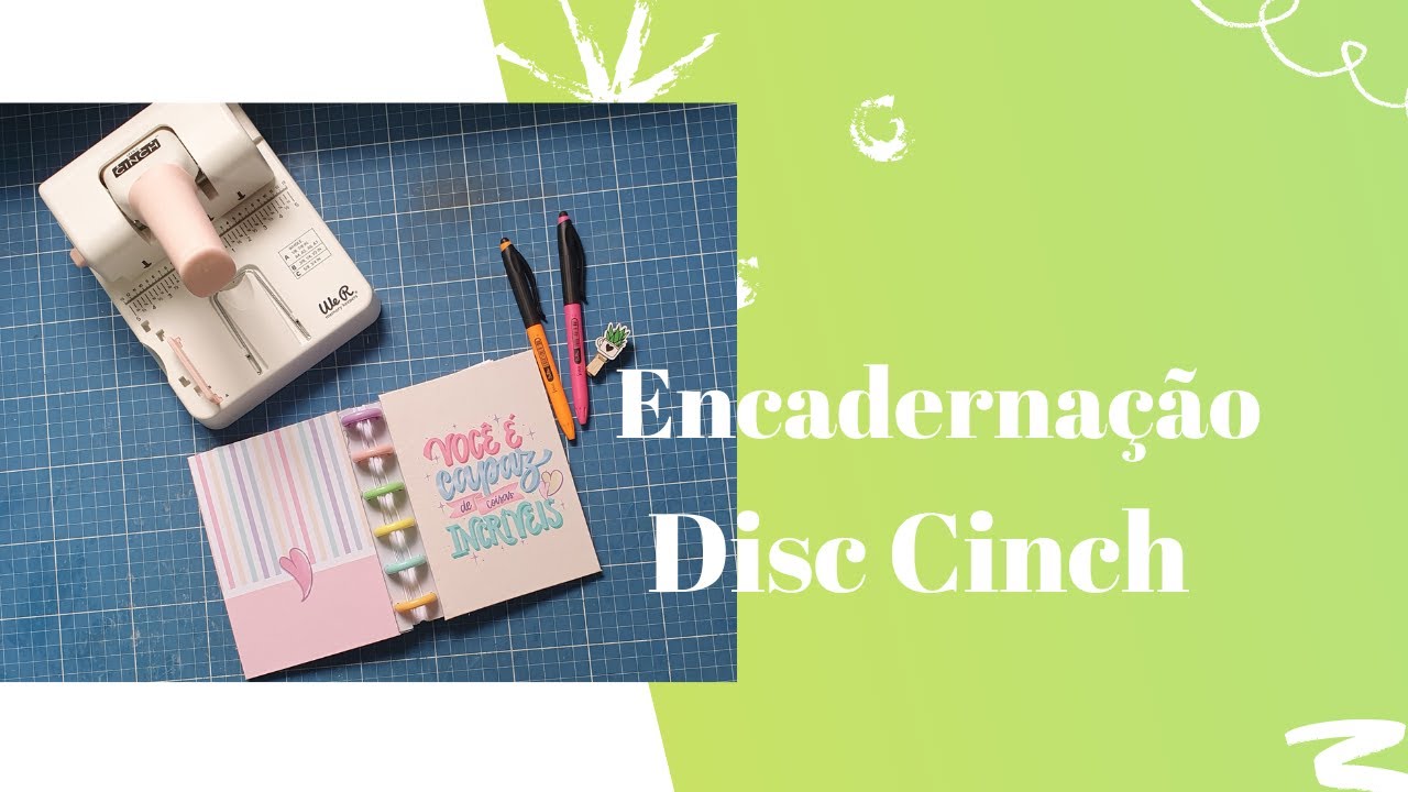 Encadernação de disco com a Mini Disc Cinch