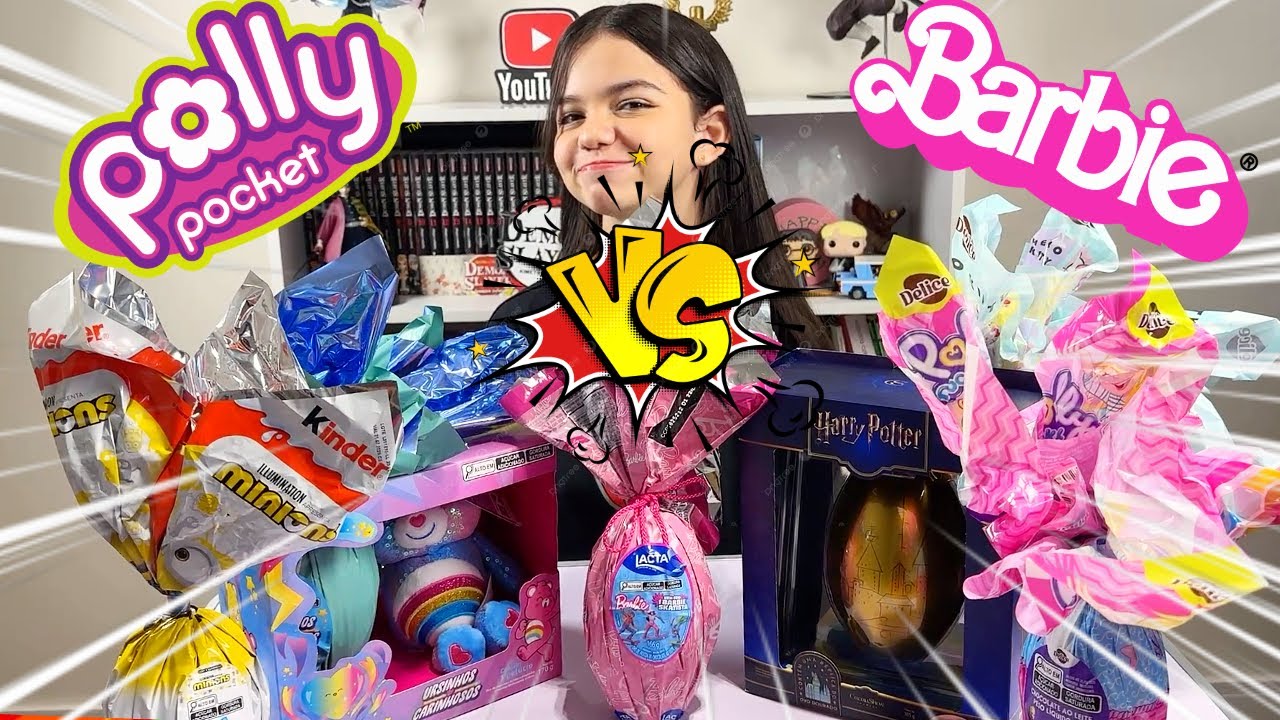 😆POLLY vs BARBIE - ABRINDO OVOS DE PÁSCOA