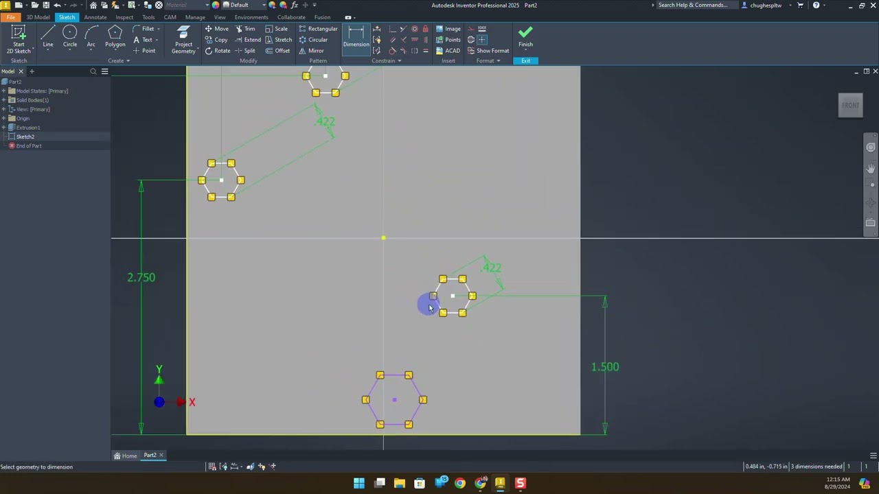 Trammel Toy Base-Bottom (Autodesk Inventor)