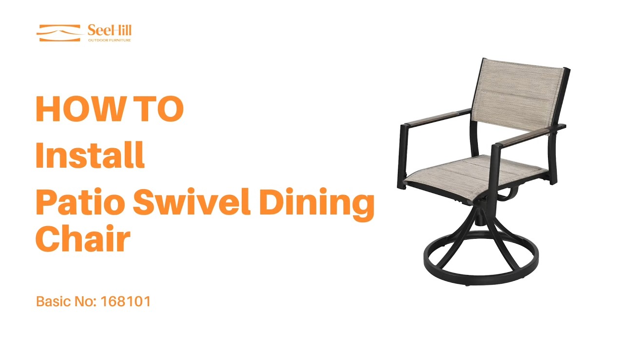 2-piece Patio Swivel Dining Chairs Set - C059 Assembly Video｜SeeHill