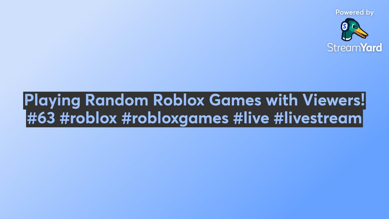 Playing Random Roblox Games with Viewers! #63 #roblox #robloxgames #live #livestream (SHORT STREAM)
