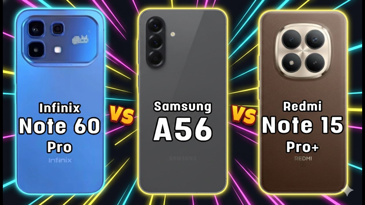Infinix Note 60 Pro vs Samsung A56 vs Redmi Note 15 Pro Plus