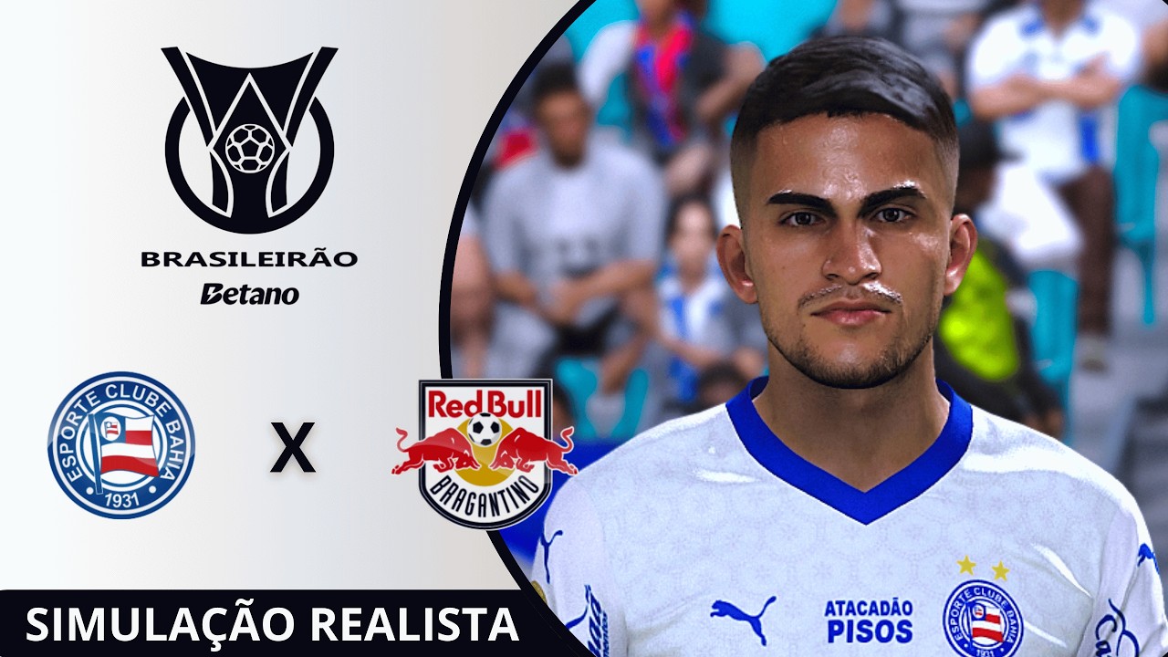 Bahia vs RB Bragantino | Brasileirão 2026 | Simulação Realista Pes 2021 Ultra HD (60FPS)