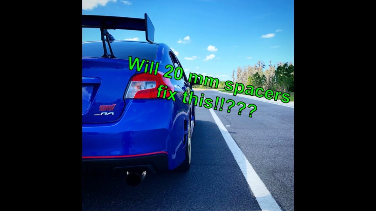 Perrin 20mm spacer install on the 2018 Subaru STi type RA and the WINNER of the trackHERO giveaway!