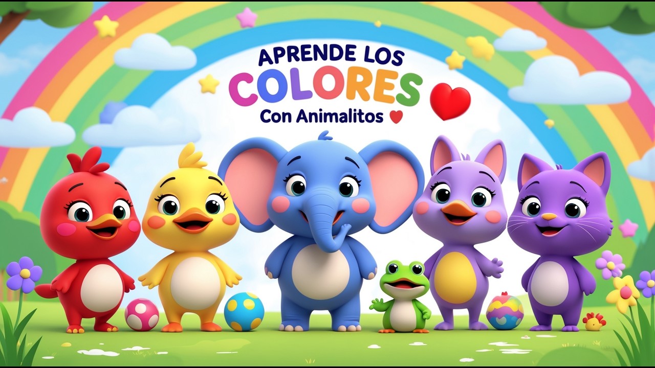 Aprende los COLORES con Animalitos🌈 Video Educativo para Niños Disney Style Cuentitos Mágicos