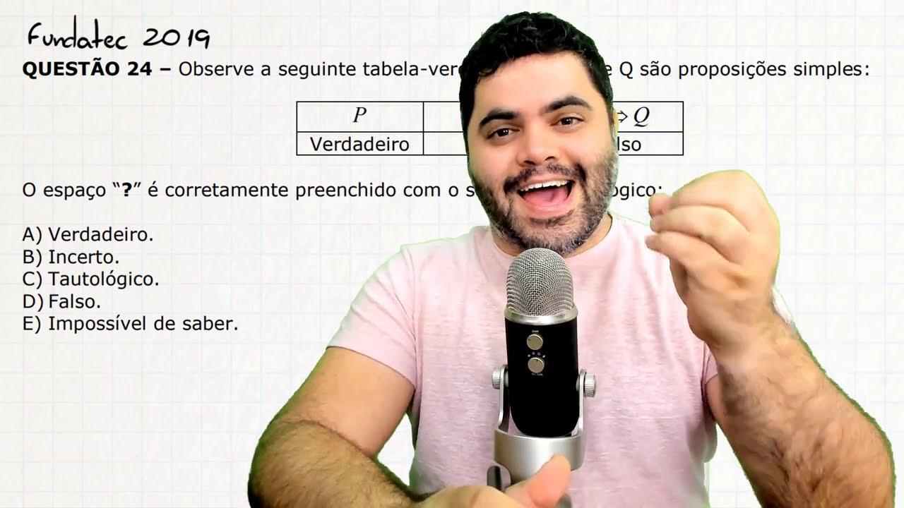 ✔️ QUESTÕES DE CONCURSO PÚBLICO sobre Tabela Verdade | Curso de RLM | Aula 12