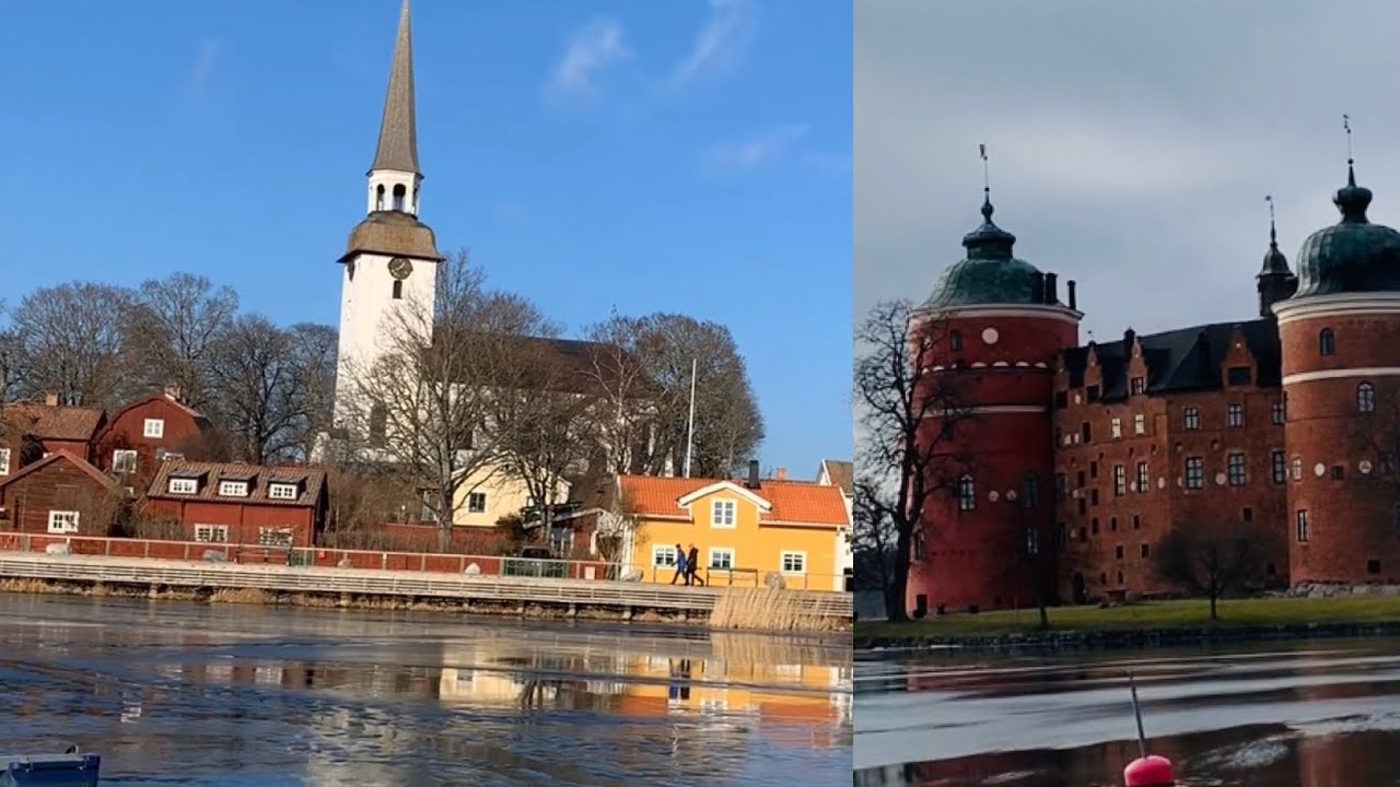 Mariefred- virtual walk in Swedish small town / promenad i Mariefred