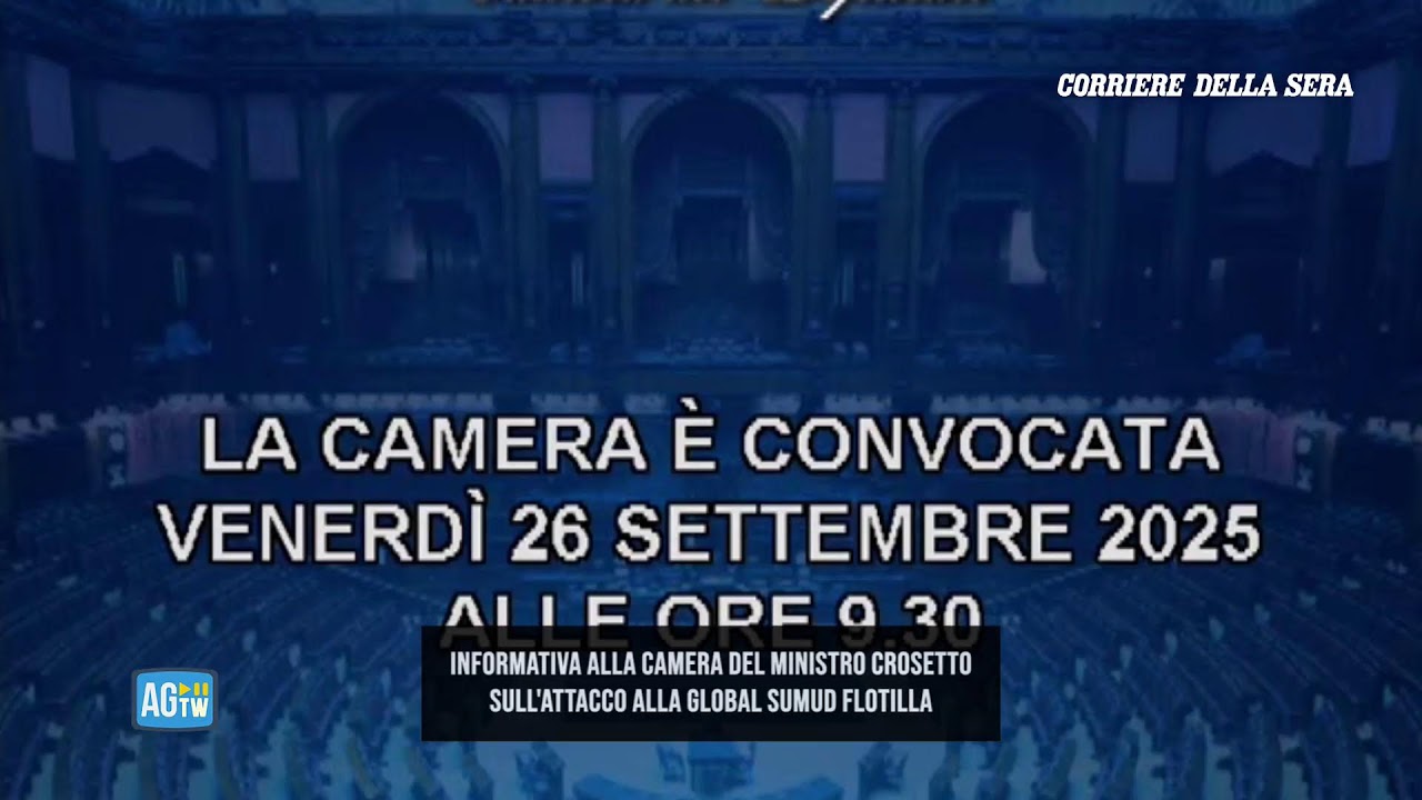 Crosetto alla Camera sulla Flotilla