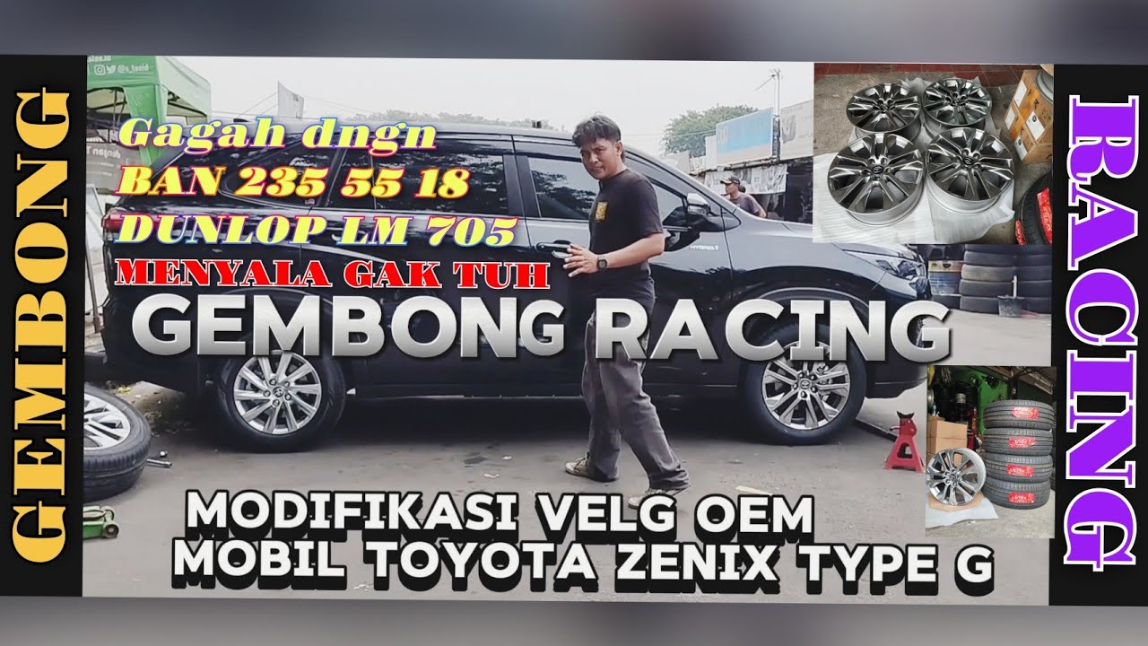 full video pemasangan velg toyota zenix type G ganti velg type Q ban 235 55 18 | Toyota zenix Modif