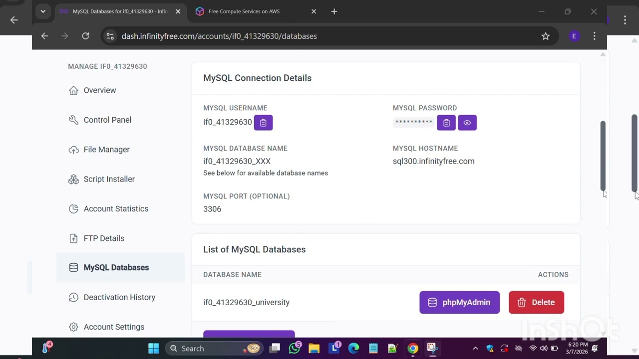 How to connect online database with PHP
