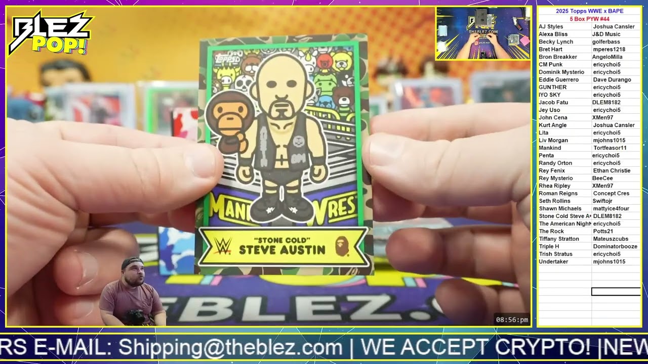 2025 Topps WWE x BAPE 5 Box Pick Your Wrestler #44