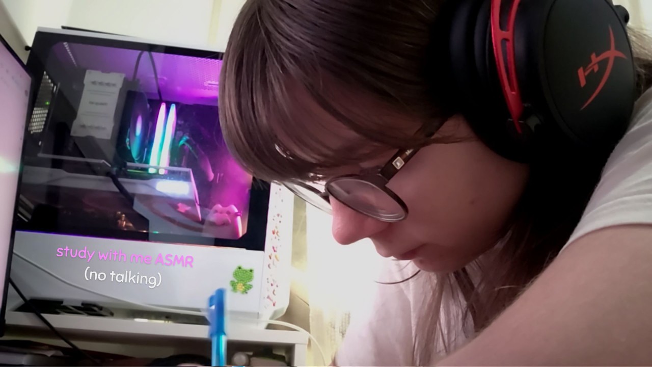 study with me ASMR (body doubling, no talking, occasional typing)