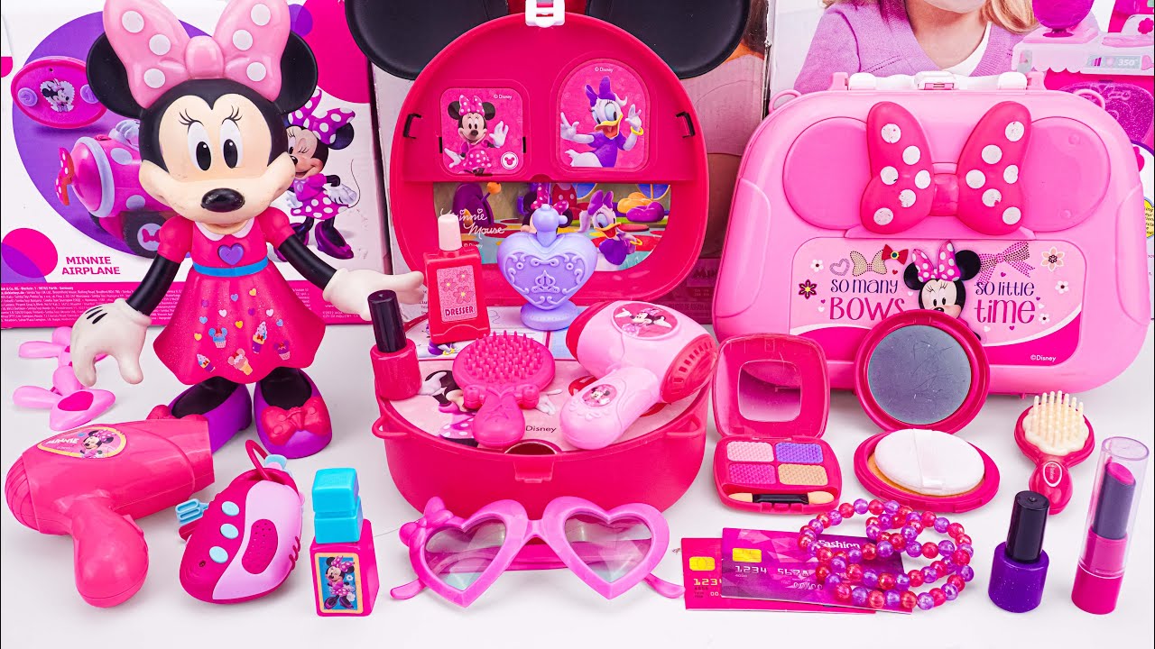 Satisfying with Unboxing Cute Minnie Mouse Makeup Playset🎀 Review Toys ASMR