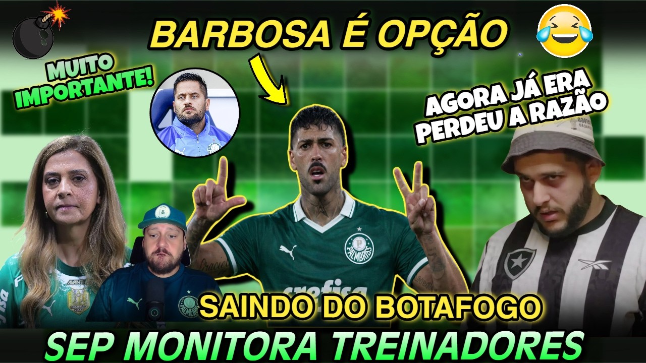 🚨INCRÍVEL! BARBOSA VIRA OPÇÃO | SEP MONITORA NOVO TREINADOR? SUB20 | BOTAFOGO ACABOU