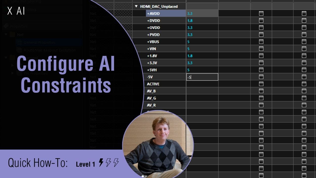 OrCAD X Constraint Configuration for Better AI Results