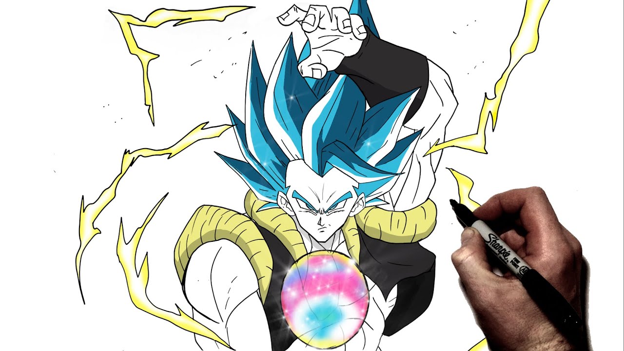 How To Draw Gogeta (Stardust Breaker) | Step By Step | Dragon Ball