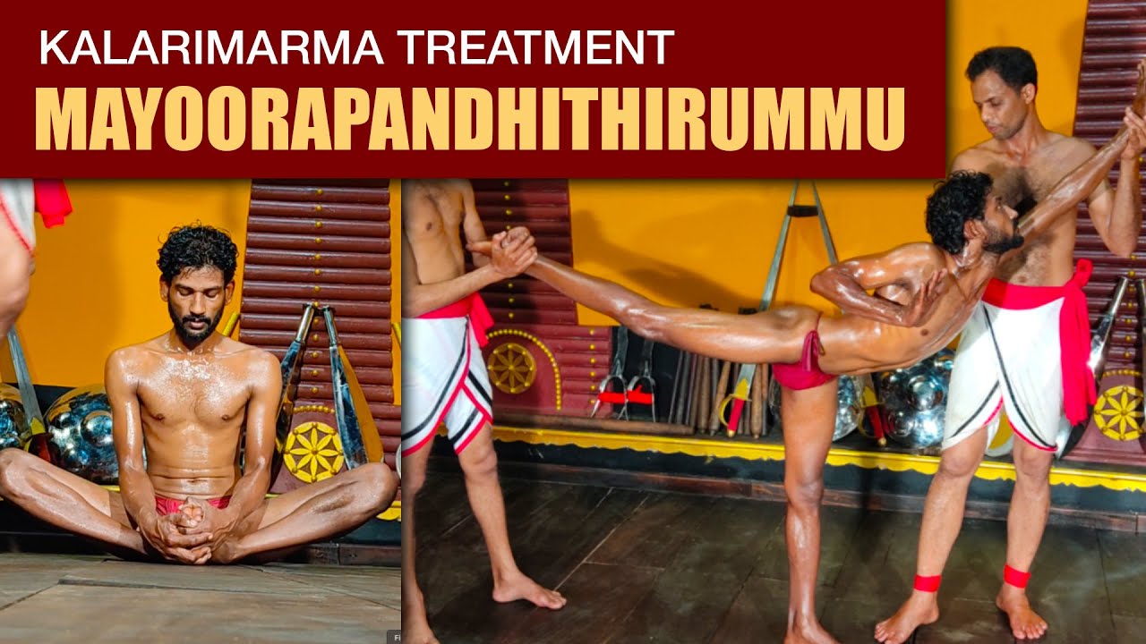 Palm massage therapy segment in Kalari marma therapy - MAYOORAPANDHITHIRUMMU