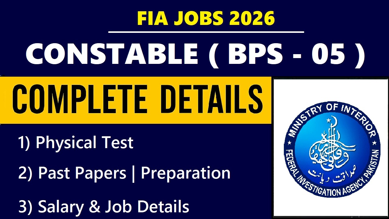 FIA Constable Test Preparation | FIA Constable Past Papers | FIA Constable Salary 2026