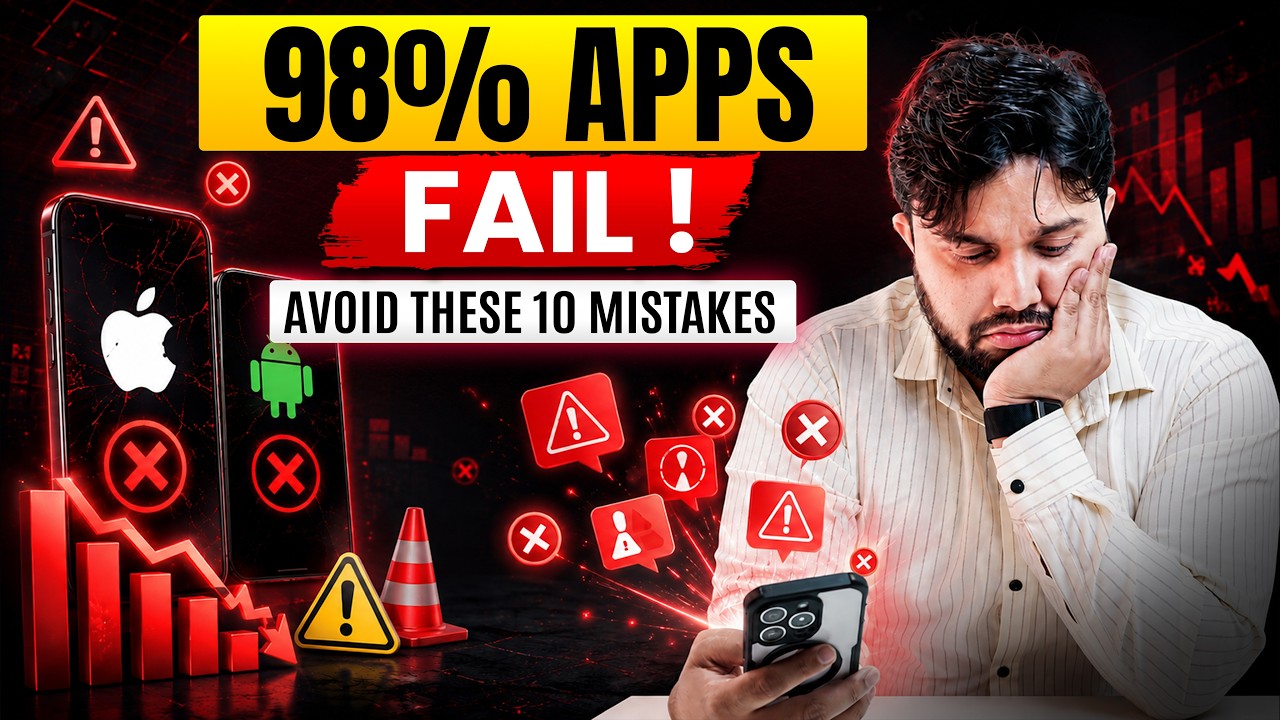 Why 98% Mobile Apps Fail After Launch? 😱 Top 10 App Development Mistakes (2026)