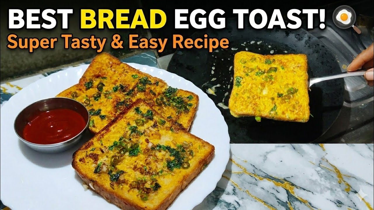 Bread egg toast / breakfast recipe