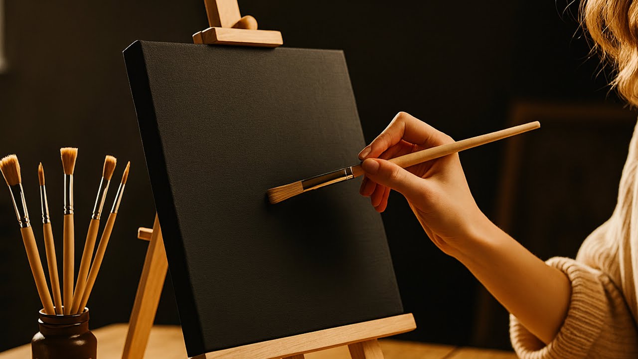 I Started With a Black Canvas… What Happened Next Is Stunning!