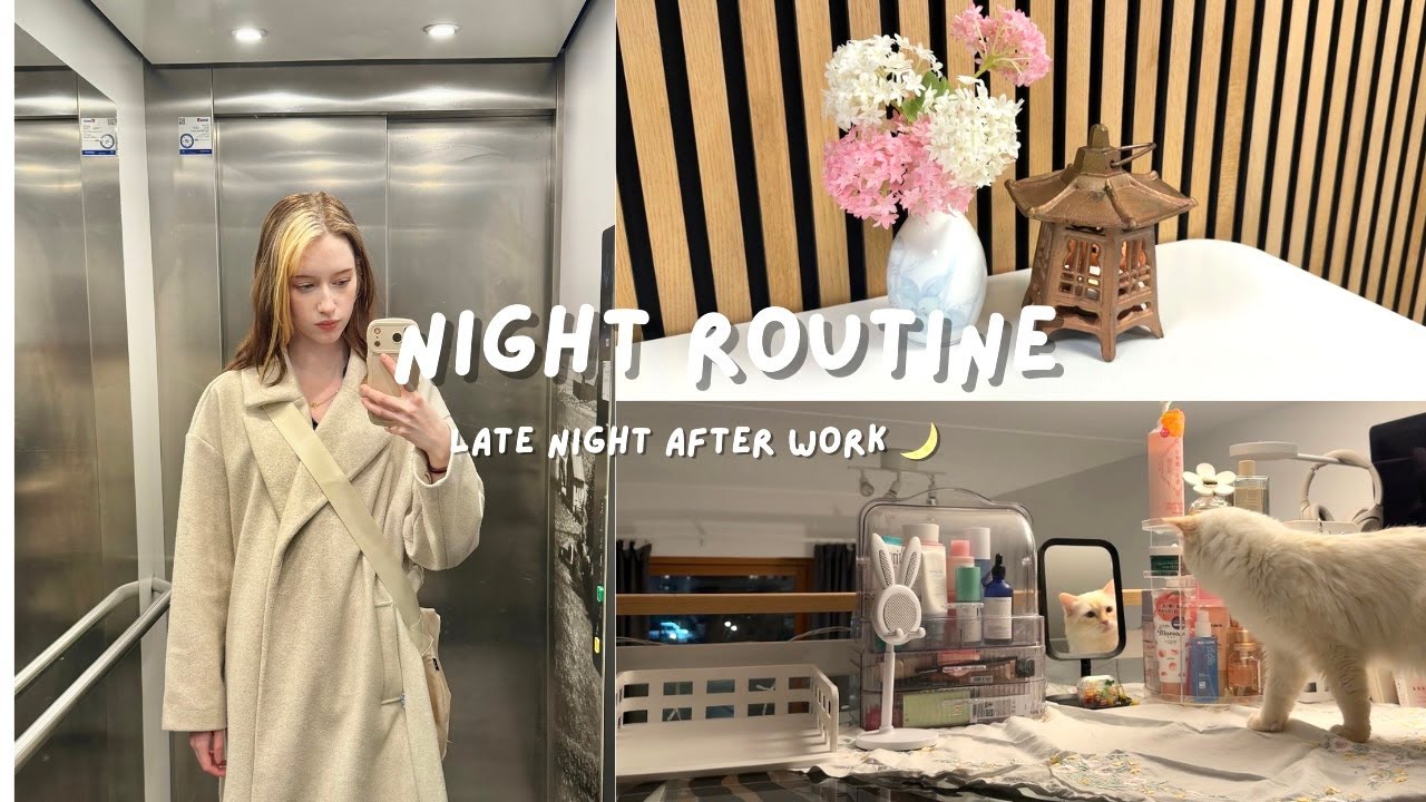 [Night Routine] late night after work 🌙 video editing, skinwalker??😱 , cleaning and more…