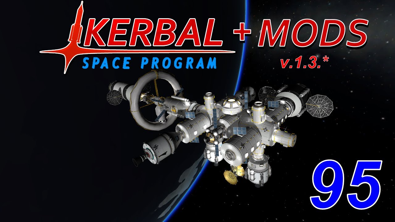 KSP 1.3 + mods. #95. Семёрка садится на Муну и на Минмус