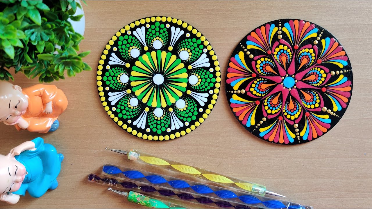 Mini Dot mandala Designs | Dot Mandala Art for Beginners | DOT MANDALA PAINTING