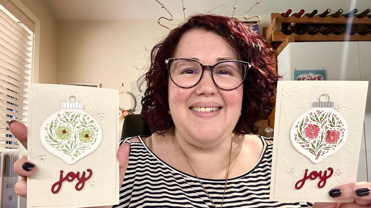 Stampin’ Up! Bauble Blooms & Jolly Holly Embossing Folder Cards #stampinup #cardmaking