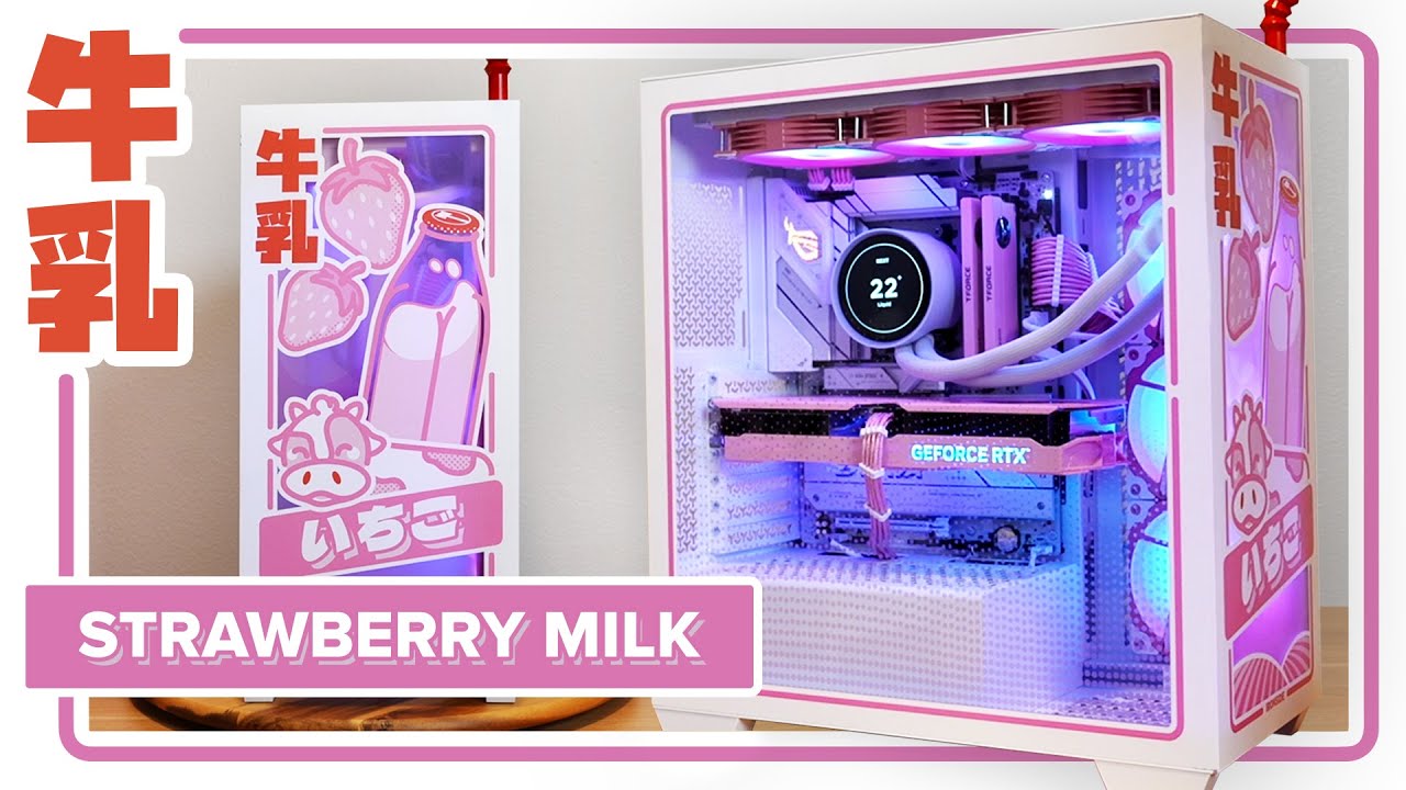 Aesthetic Strawberry Milk Gaming PC!✨ | Custom Build