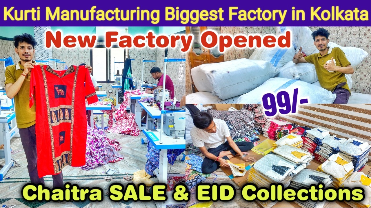 Kurti Manufacturing Factory in Kolkata | Kurti Wholesale Market | Cheapest Kurti Wholesaler Kolkata