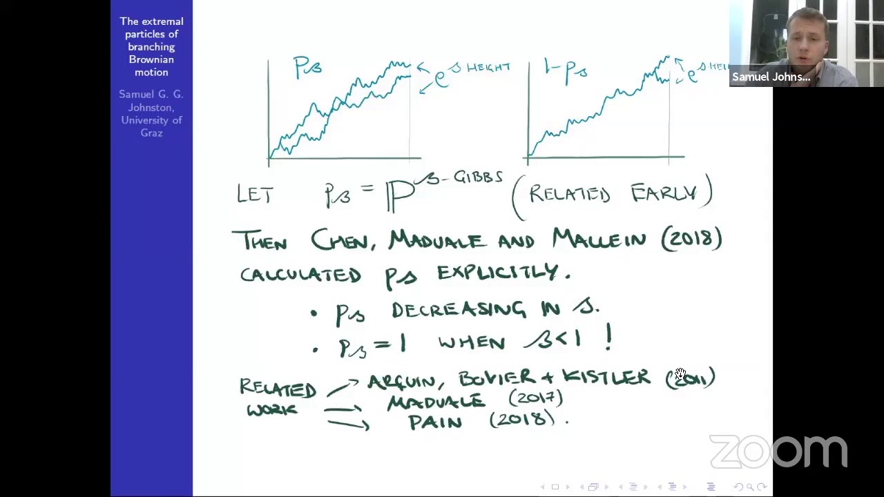 Sam Johnston:  The extremal particles of branching Brownian motion