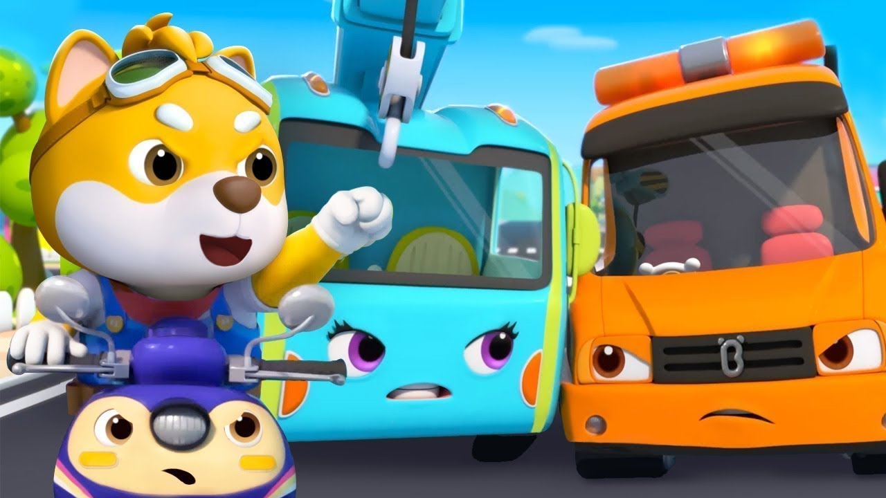 Tow Truck VS Crane Truck: Who Is Stronger? | Nursery Rhymes & Kids Songs | BabyBus - Cars World