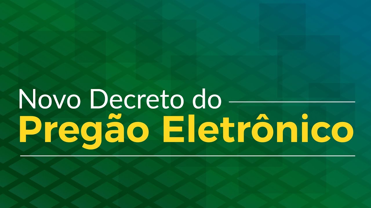 Aula 6 - Novo Decreto Pregão Eletrônico - Definições (Art. 3º)