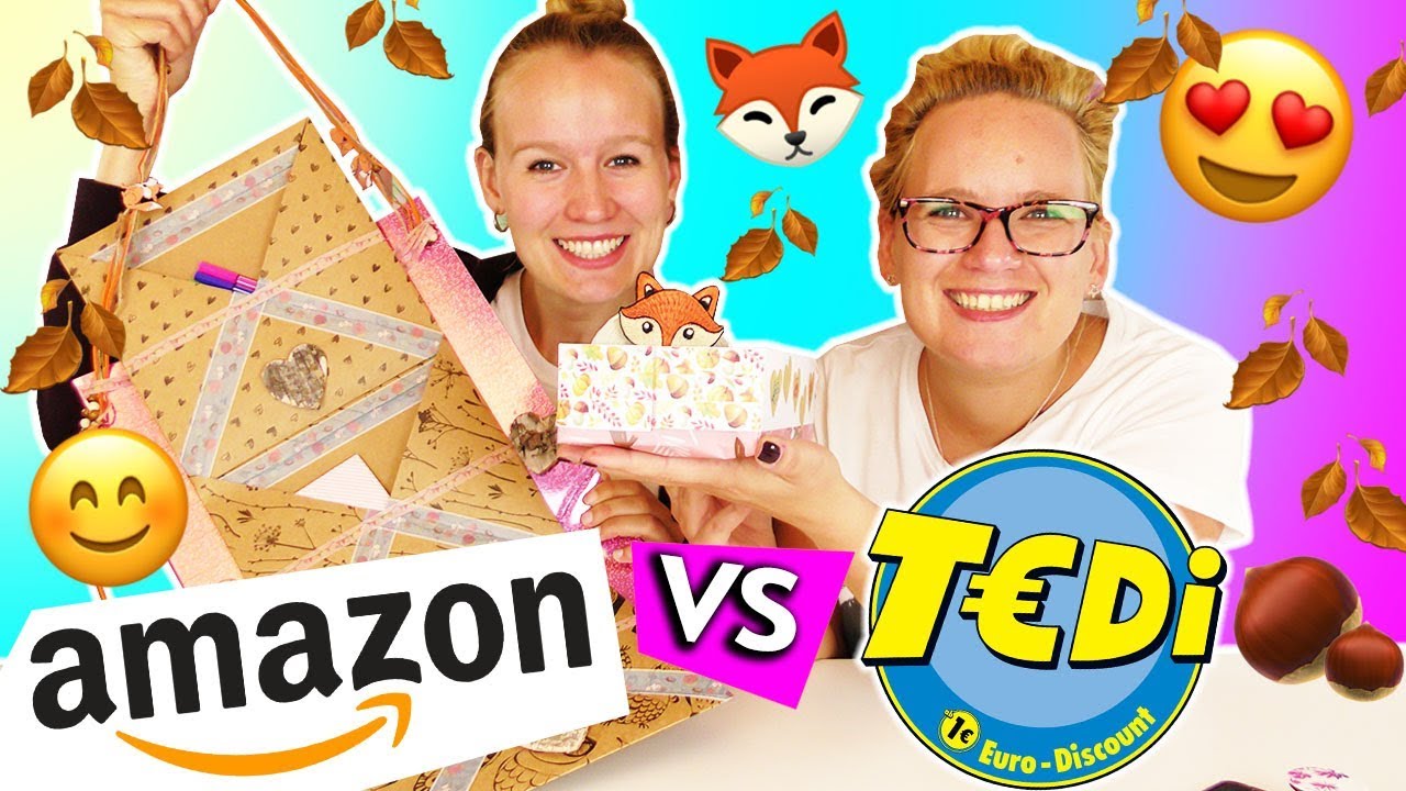 Shopping Haul HERBST Amazon vs Tedi DIY BASTEL CHALLENGE mit coolen Ideen f&uuml;rs Zimmer | Eva vs Kathi