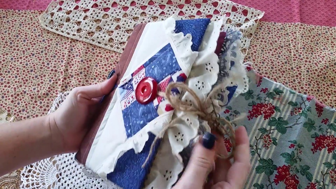 (SOLD) Quilt Sewing Theme Junk Journal Hardcover Vintage