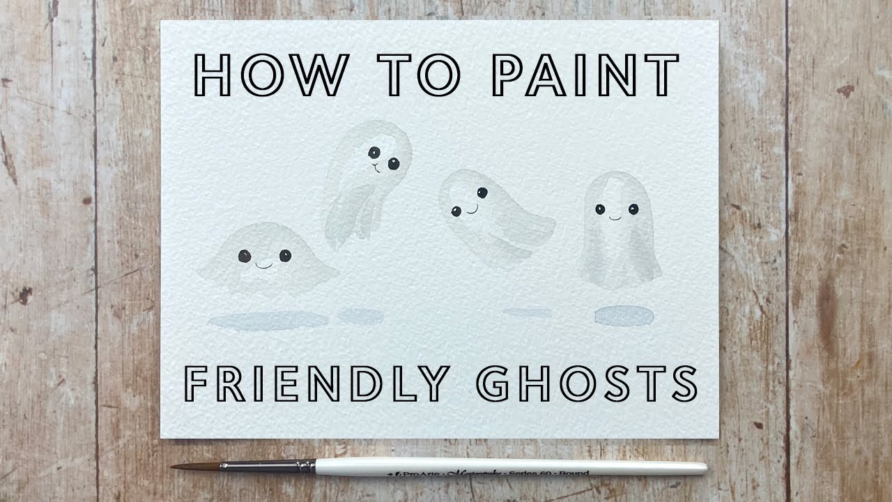 Discover the Secret to Painting the Cutest Watercolour Ghosts You've Ever Seen!