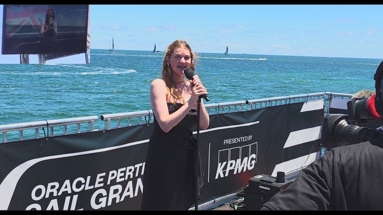 Australian National Anthem - Angelina Curtis - SailGP - Fremantle 2026